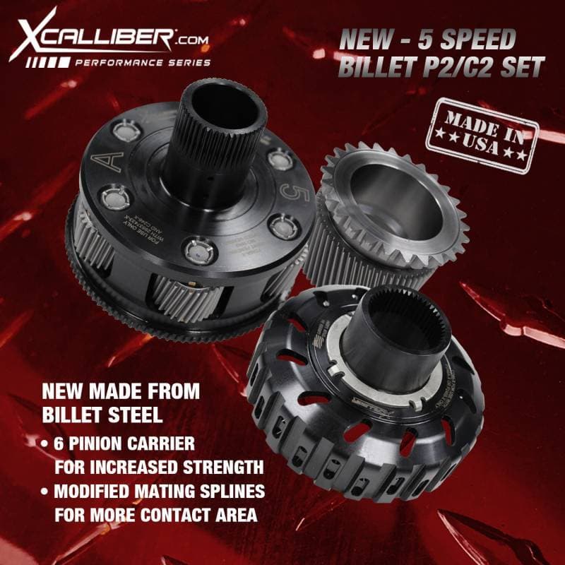 XCalliber 5 Speed Performance Billet P2 & C2 Set with Modified P1 Sun Gear, LCT